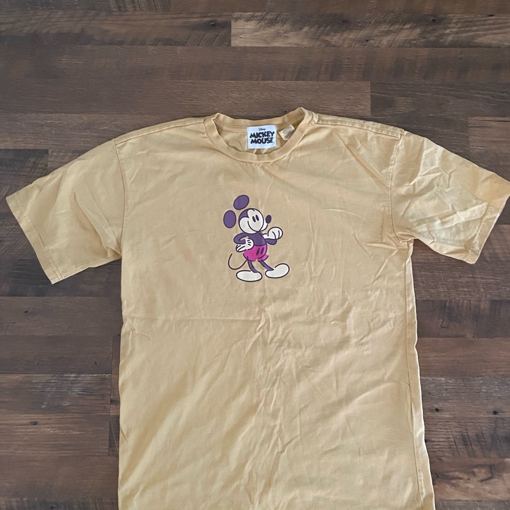 Disney Yellow Mickey Mouse Short Sleeve Tee